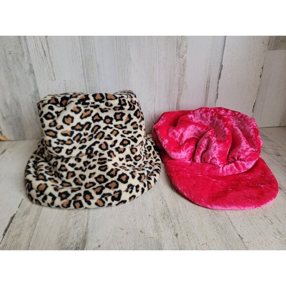 Plush cheetah hat costume Halloween set bop pop pink accessory - Picture 1 of 9